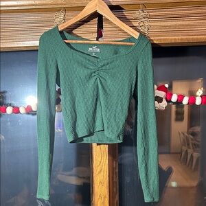 Hollister Forest Green Long Sleeve Top